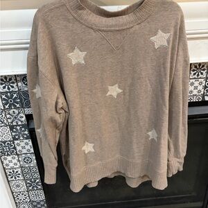 Maurices Tan Star Pattern Sweater